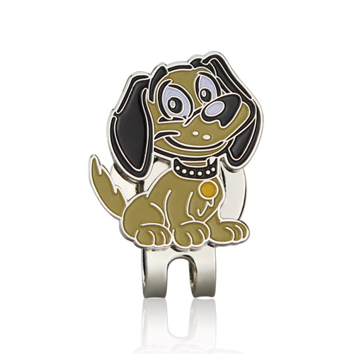 Yellow Dog Ball Marker with Magnetic Clip