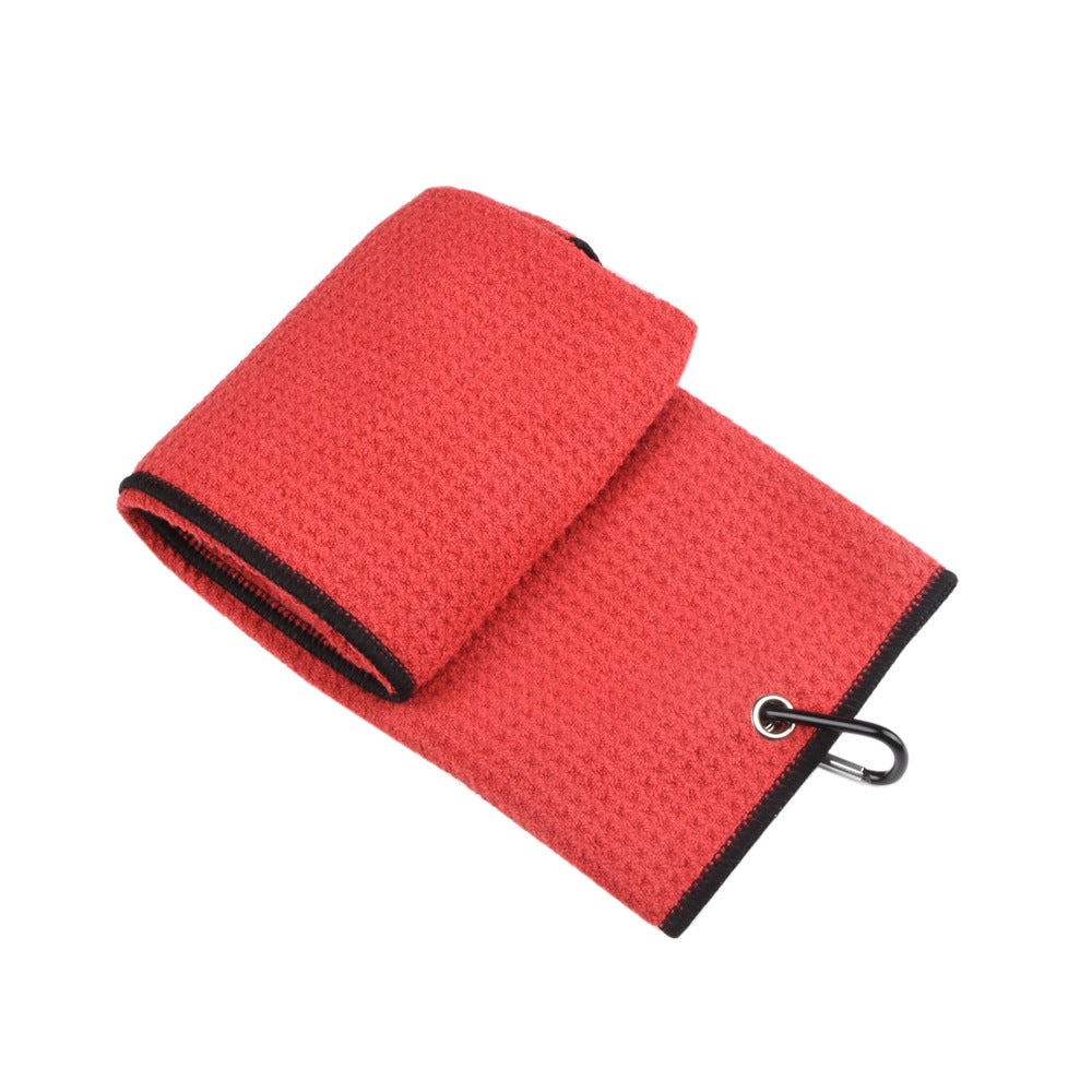 Solid Color Waffle Stitch Towel w/Clip