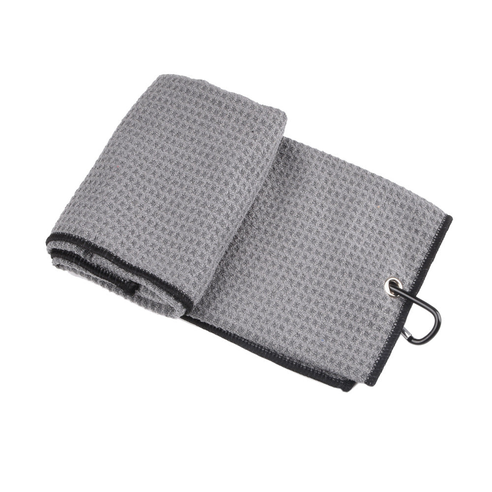Solid Color Waffle Stitch Towel w/Clip