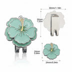 Green Morning Glory Ball Mark with Magnetic Clip