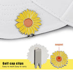 Sunflower Ball Mark with Magnetic Clip