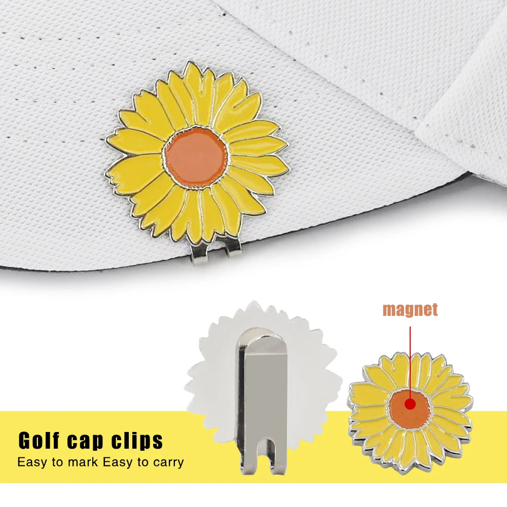 Sunflower Ball Mark with Magnetic Clip