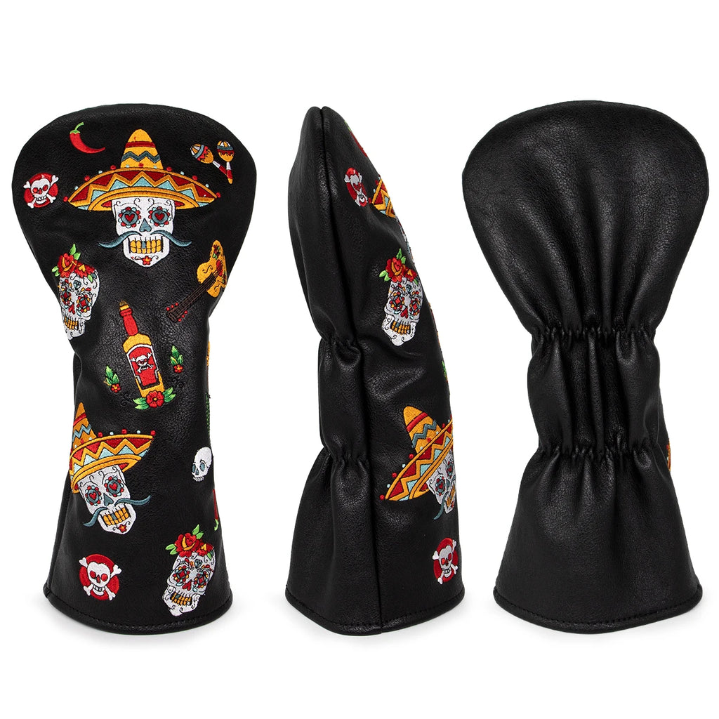 Fiesta Sombrero Skull Head Cover