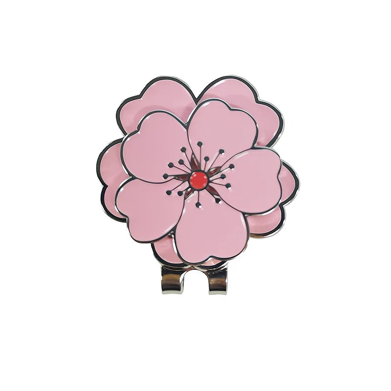 Pink Peach Blossom Ball Mark with Magnetic Clip
