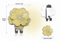 Yellow Peach Blossom Ball Mark with Magnetic Clip