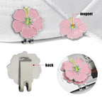 Pink Morning Glory Ball Mark with Magnetic Clip