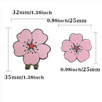 Pink Peach Blossom Ball Mark with Magnetic Clip