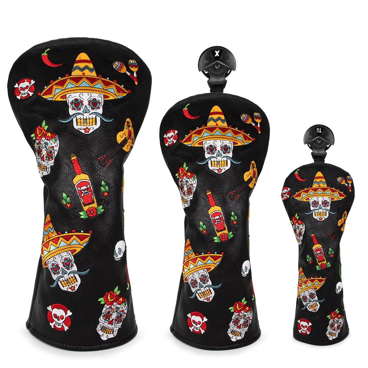 Fiesta Sombrero Skull Head Cover