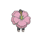 Pink Morning Glory Ball Mark with Magnetic Clip